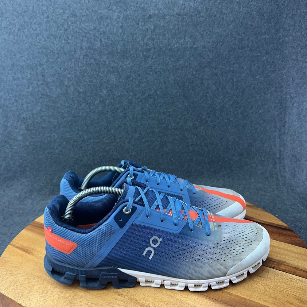On Cloud Cloudflow 3.0 Men's Size 10.5 Lake Blue Flare Orange Run Sneakers Shoes